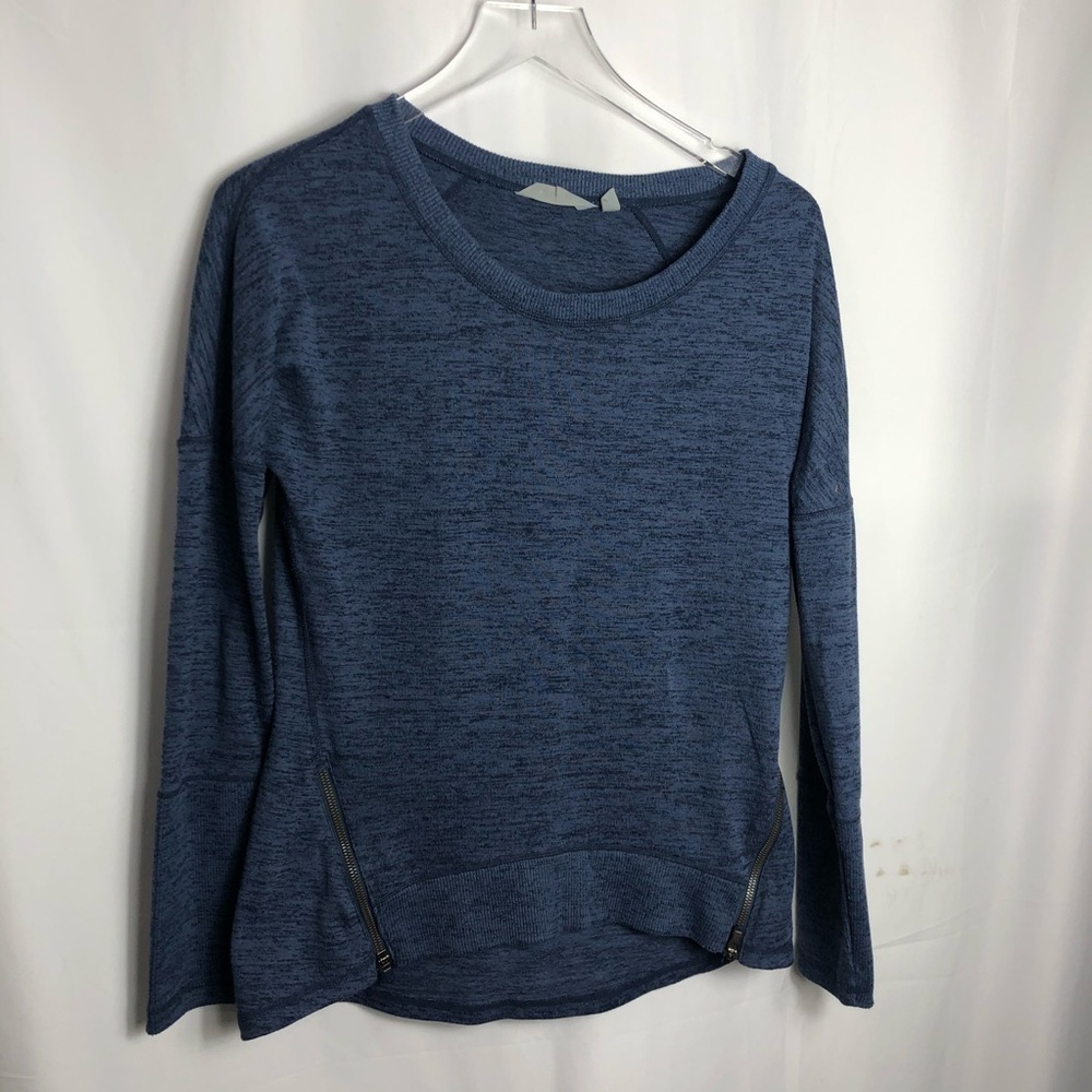 Athleta Blissful Sharkbite Side Zip Sweater 551